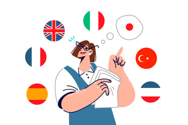 Illustration of global language solutions for the travel and tourism industry